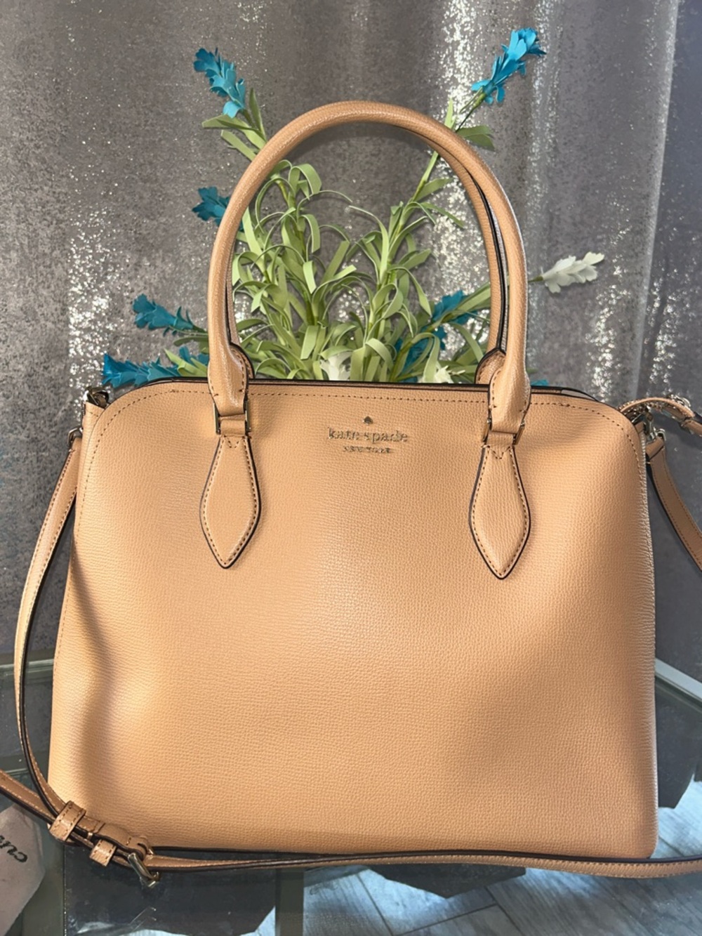 KATE SPADE Tan Darcy Satchel NWOT